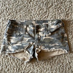 True religion camo shorts